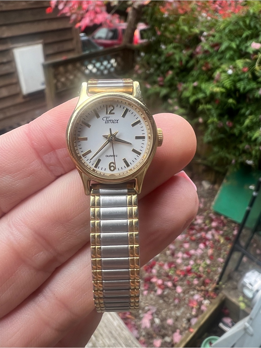 Timex Women's Two-Tone Gold and Silver Bracelet Watch